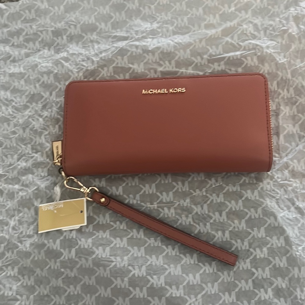 Michael Kors wristlet wallet.